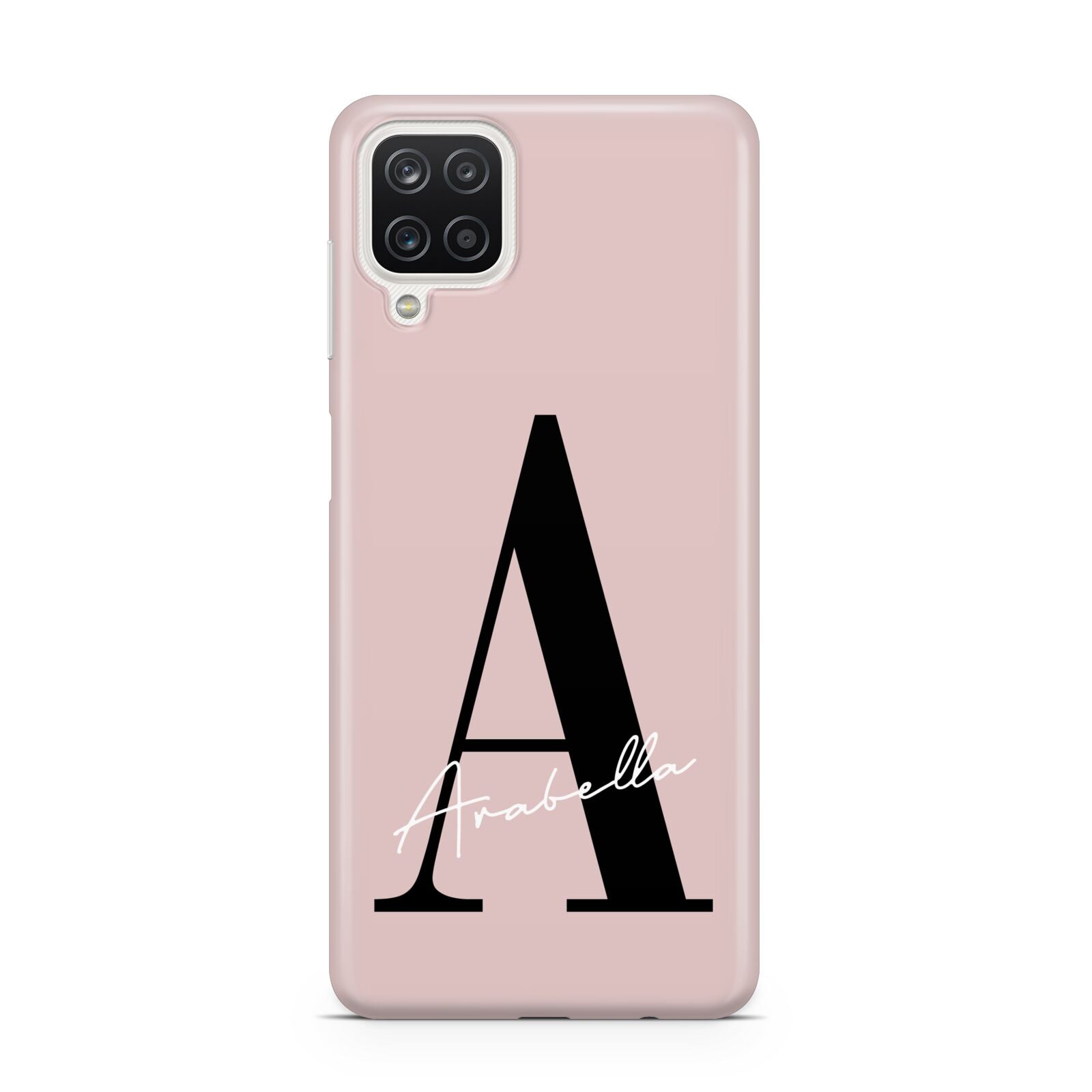 Personalised Dusty Pink Initial Samsung A12 Case