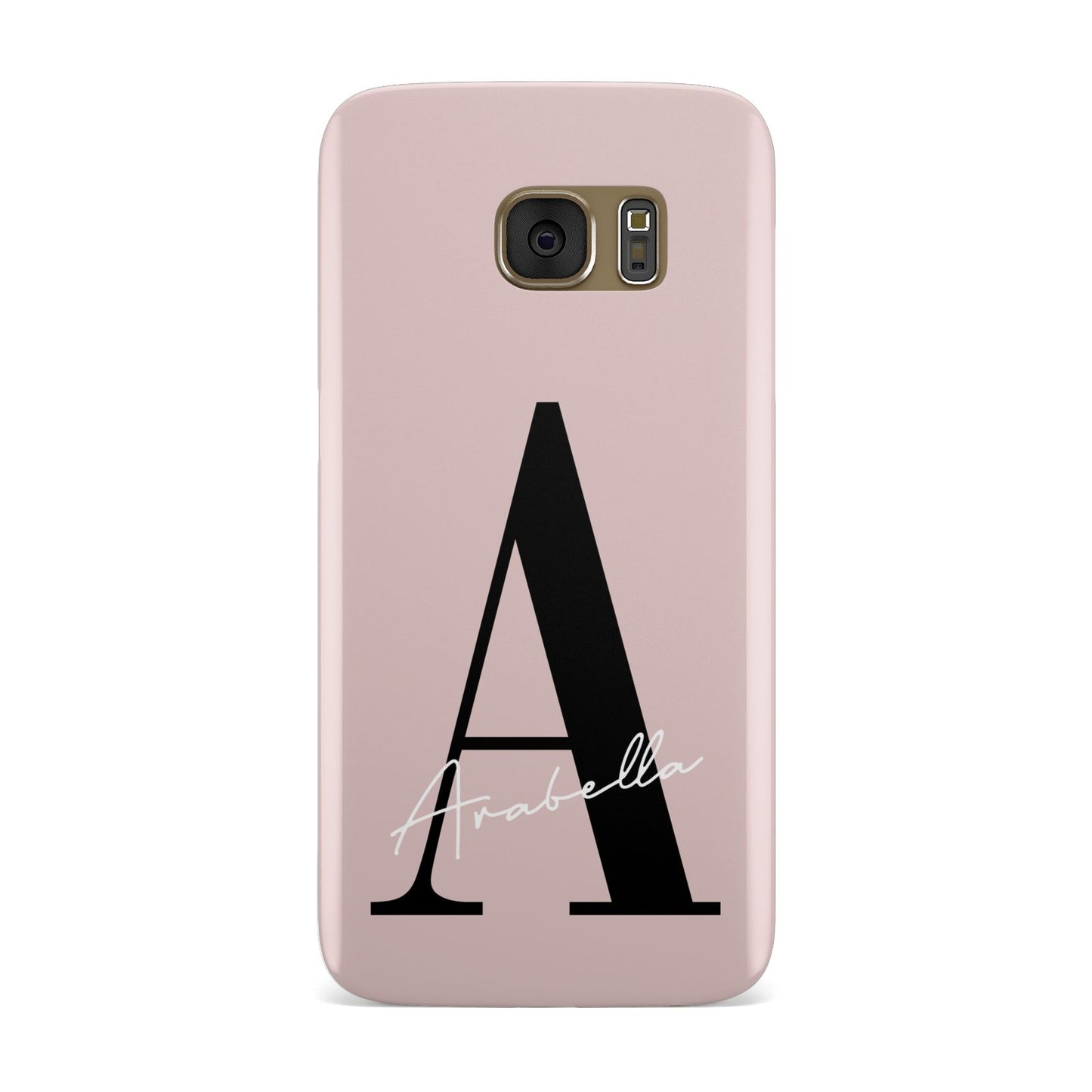 Personalised Dusty Pink Initial Samsung Galaxy Case