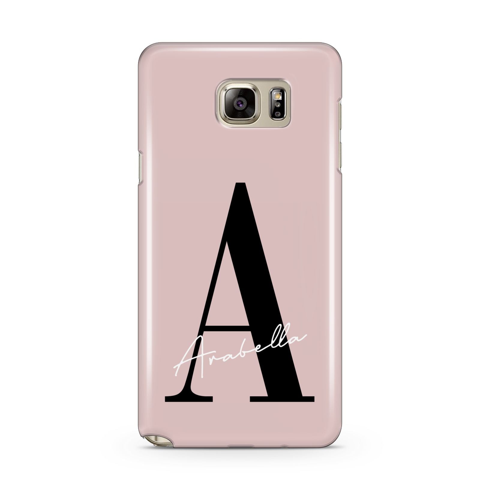 Personalised Dusty Pink Initial Samsung Galaxy Note 5 Case