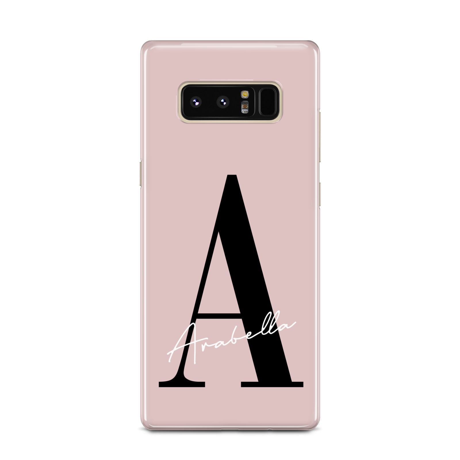 Personalised Dusty Pink Initial Samsung Galaxy Note 8 Case