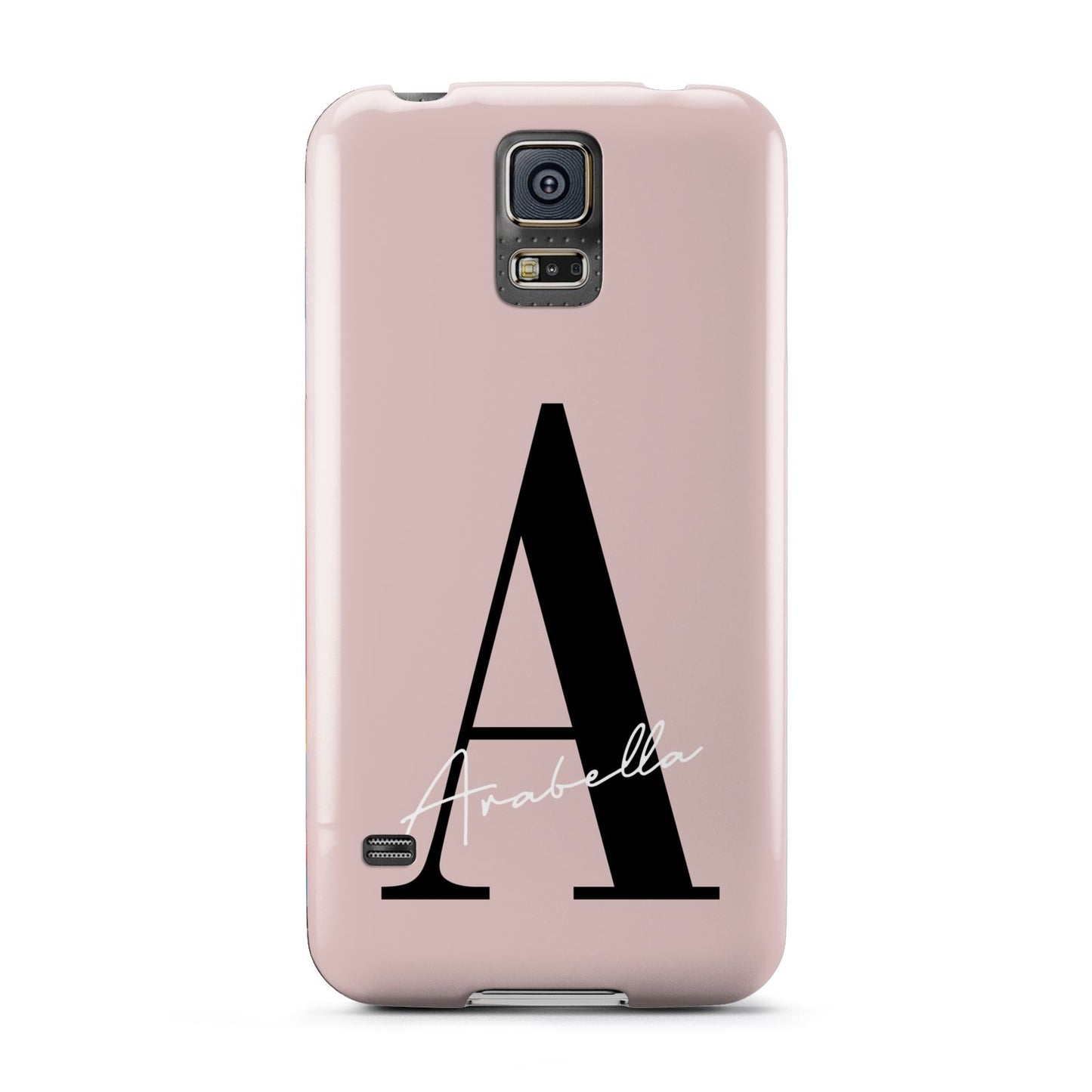 Personalised Dusty Pink Initial Samsung Galaxy S5 Case