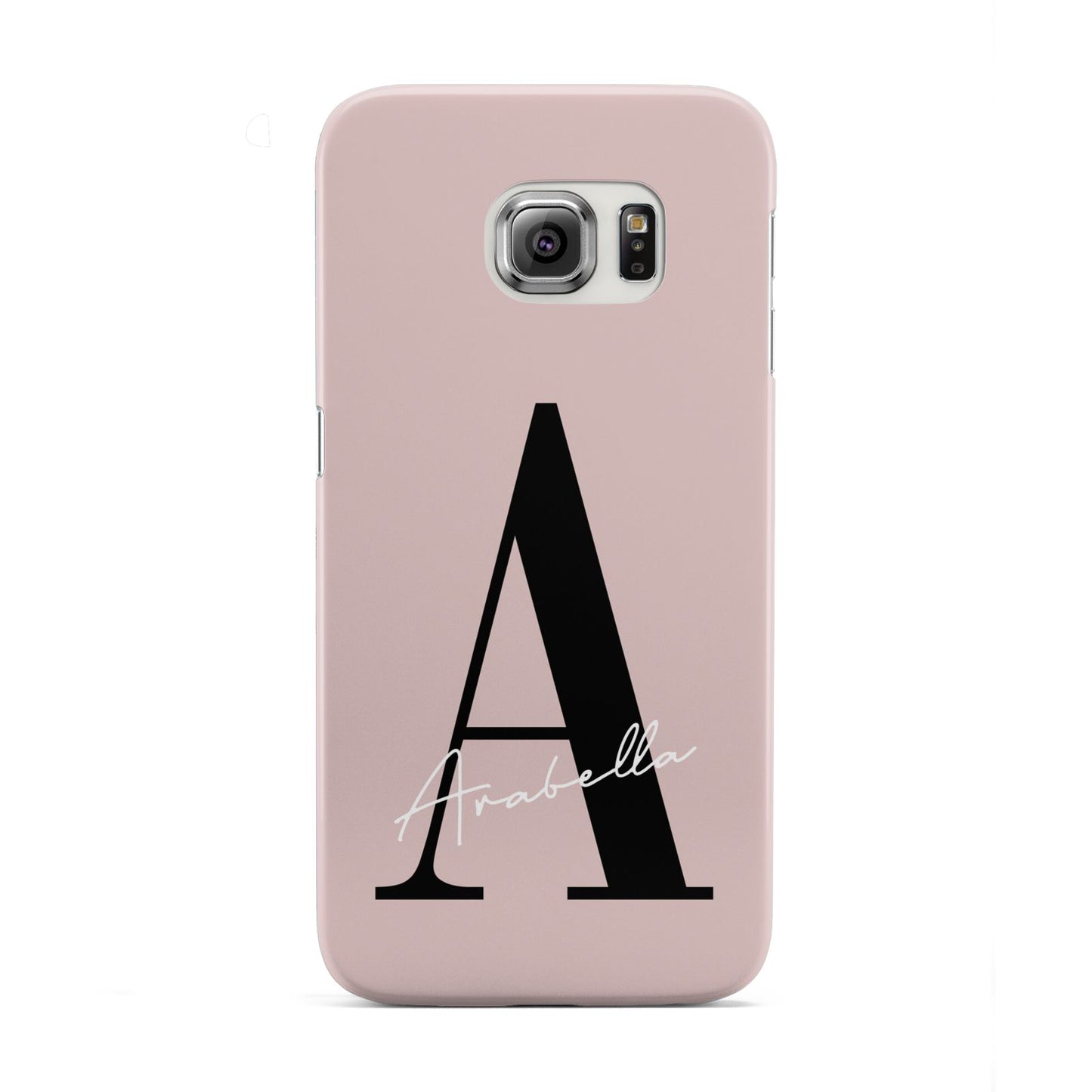 Personalised Dusty Pink Initial Samsung Galaxy S6 Edge Case