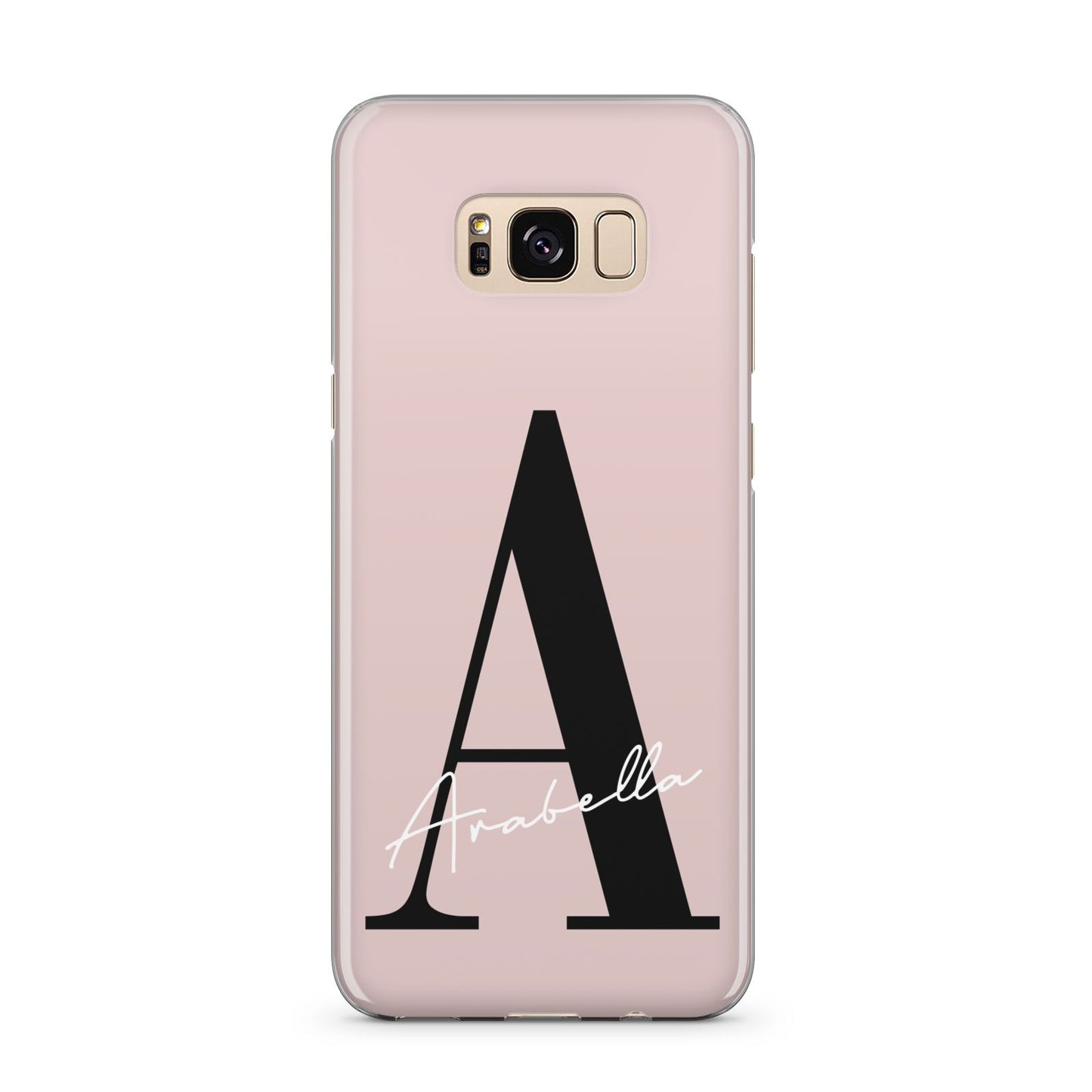 Personalised Dusty Pink Initial Samsung Galaxy S8 Plus Case