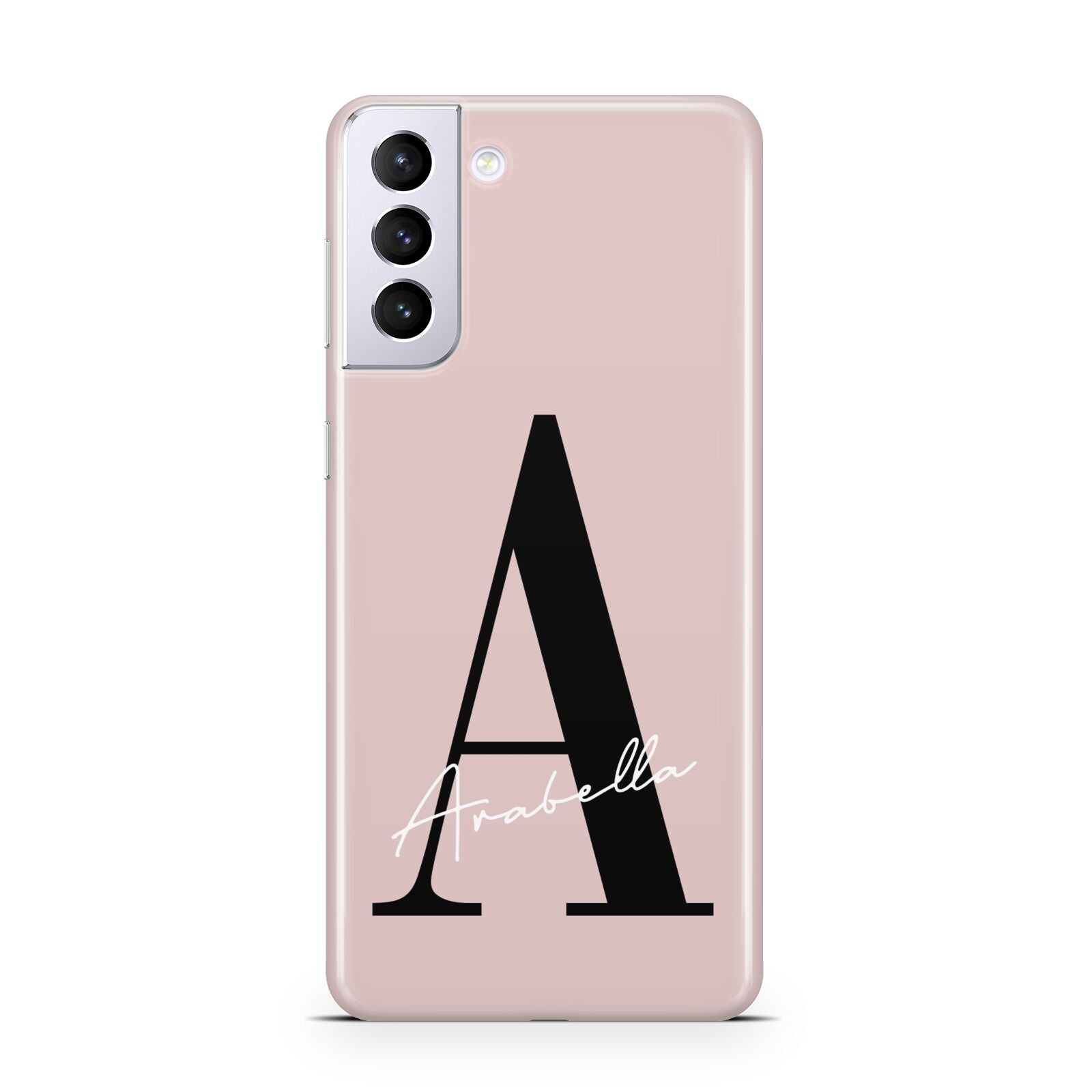 Personalised Dusty Pink Initial Samsung S21 Plus Case