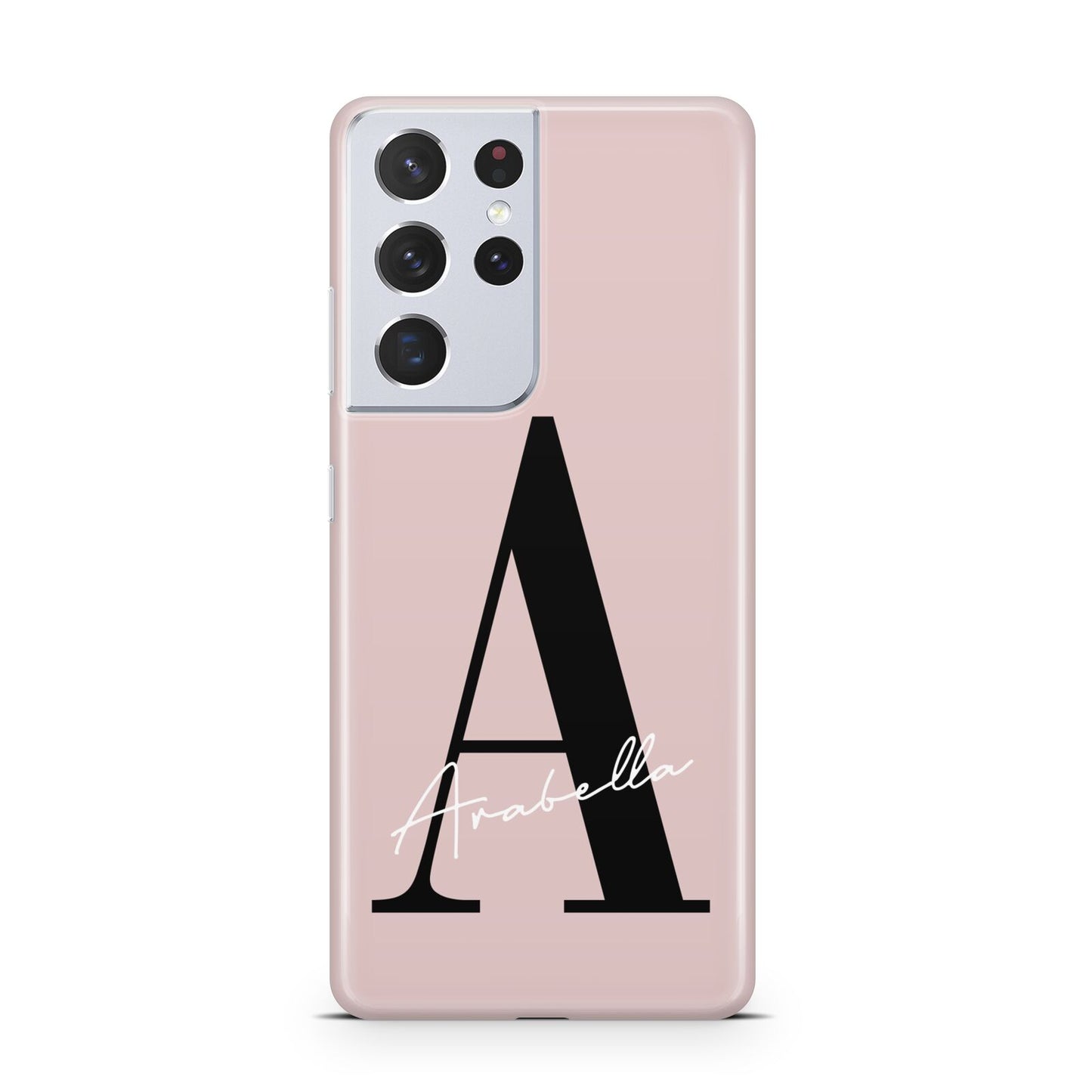 Personalised Dusty Pink Initial Samsung S21 Ultra Case