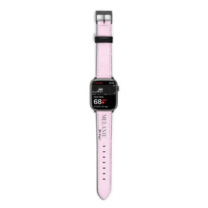 Personalised Dusty Pink Name Watch Strap