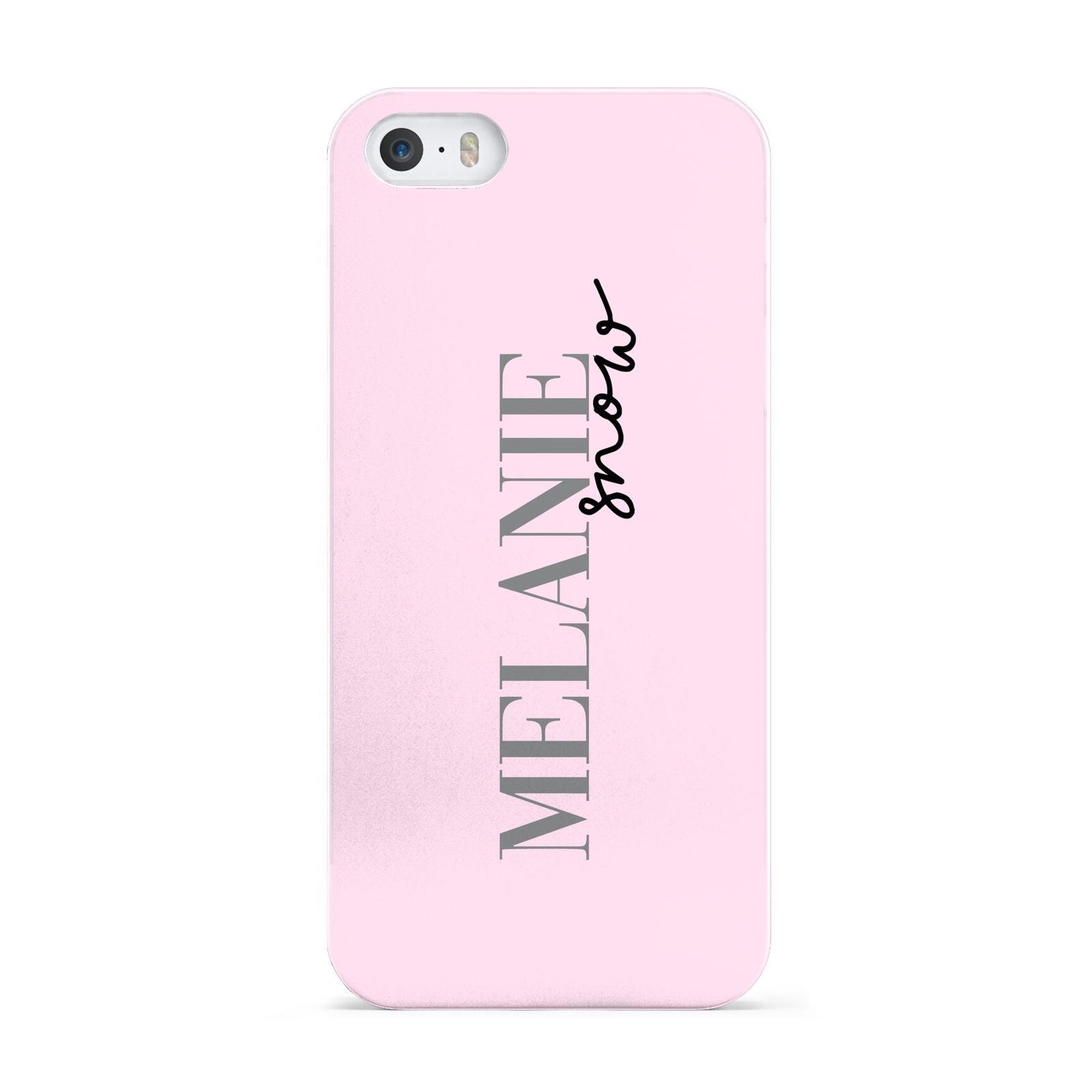 Personalised Dusty Pink Name Apple iPhone 5 Case