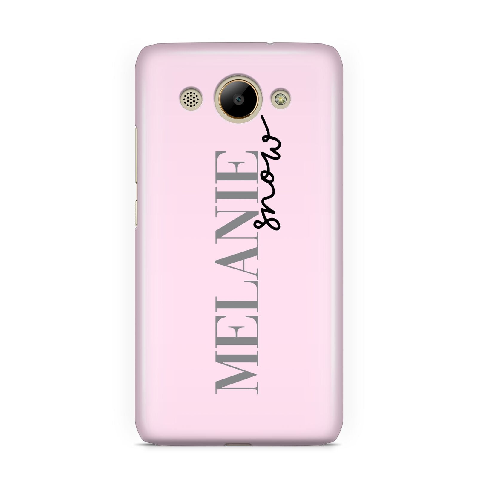 Personalised Dusty Pink Name Huawei Y3 2017