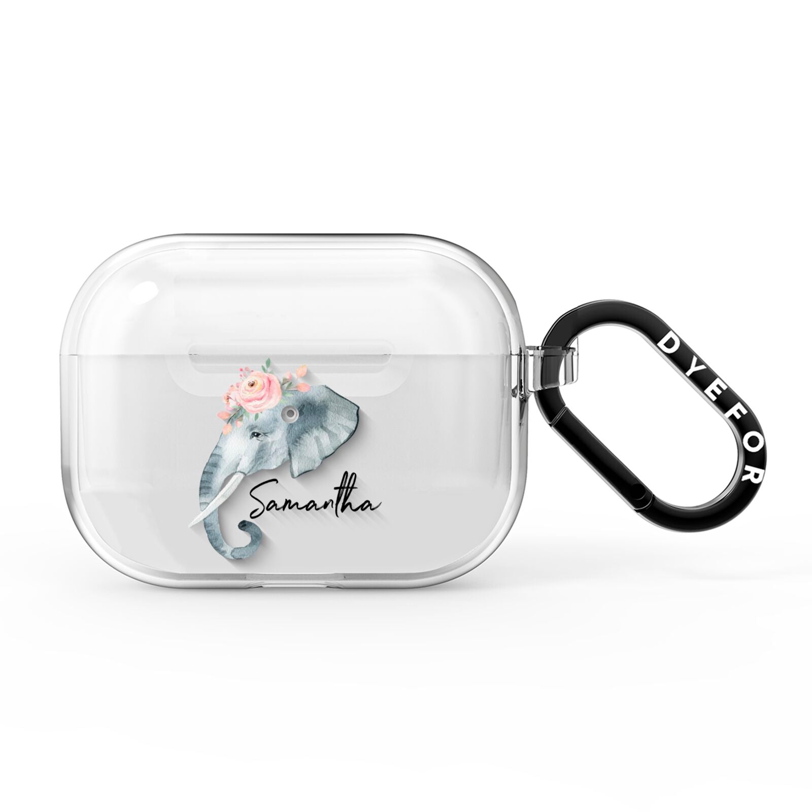 Personalised Elephant AirPods Pro Clear Case