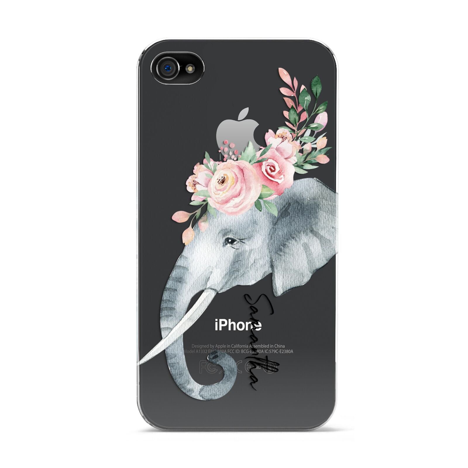 Personalised Elephant Apple iPhone 4s Case