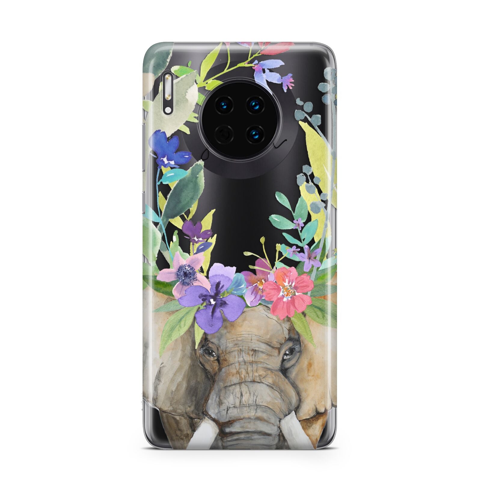 Personalised Elephant Floral Huawei Mate 30