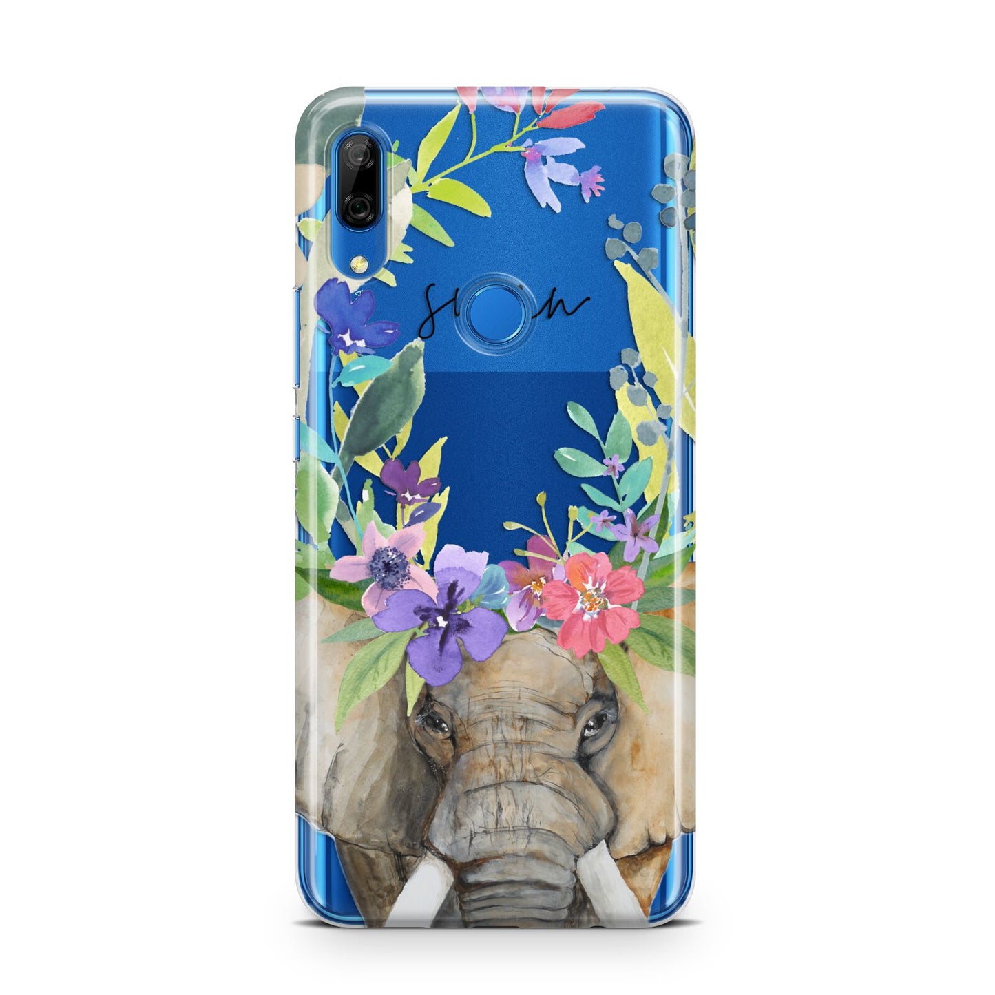 Personalised Elephant Floral Huawei P Smart Z