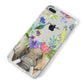Personalised Elephant Floral iPhone 8 Plus Bumper Case on Silver iPhone Alternative Image