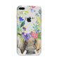 Personalised Elephant Floral iPhone 8 Plus Bumper Case on Silver iPhone