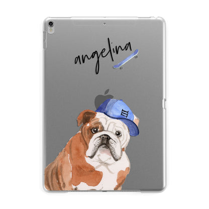 Personalised English Bulldog Apple iPad Silver Case