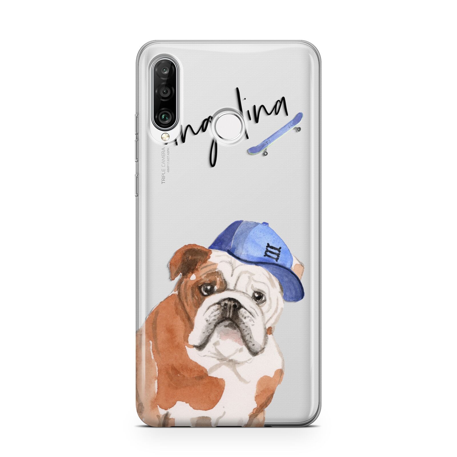 Personalised English Bulldog Huawei P30 Lite Phone Case