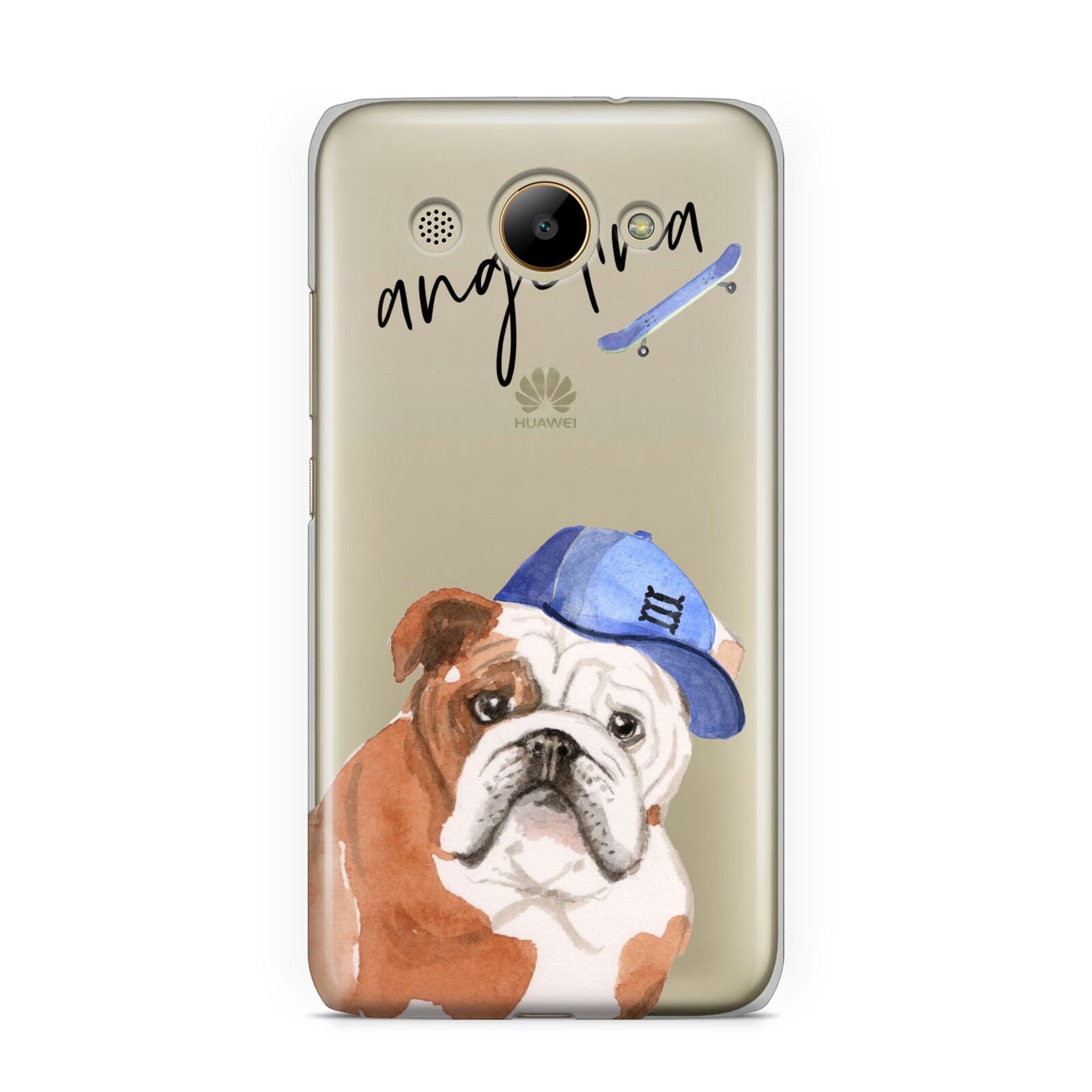 Personalised English Bulldog Huawei Y3 2017