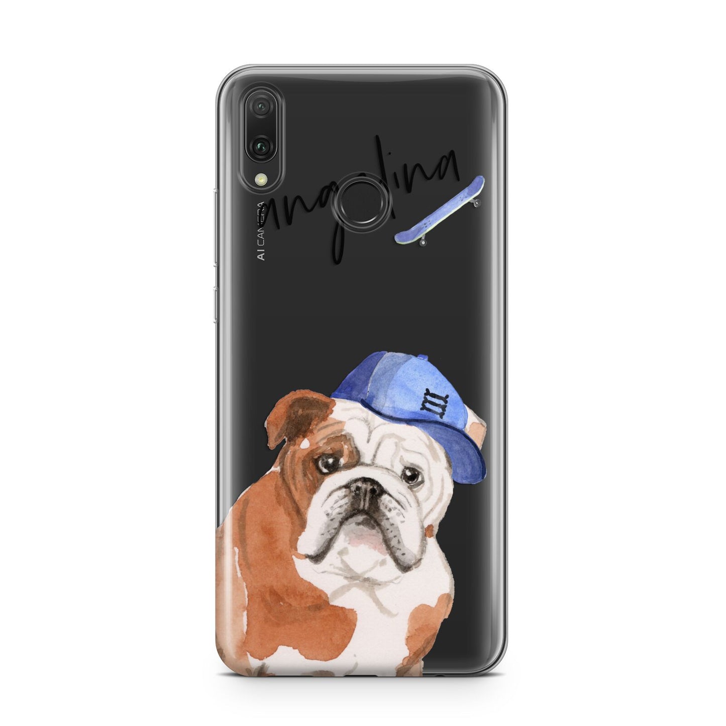 Personalised English Bulldog Huawei Y9 2019