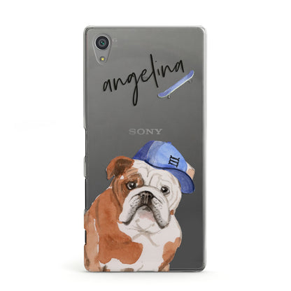 Personalised English Bulldog Sony Xperia Case