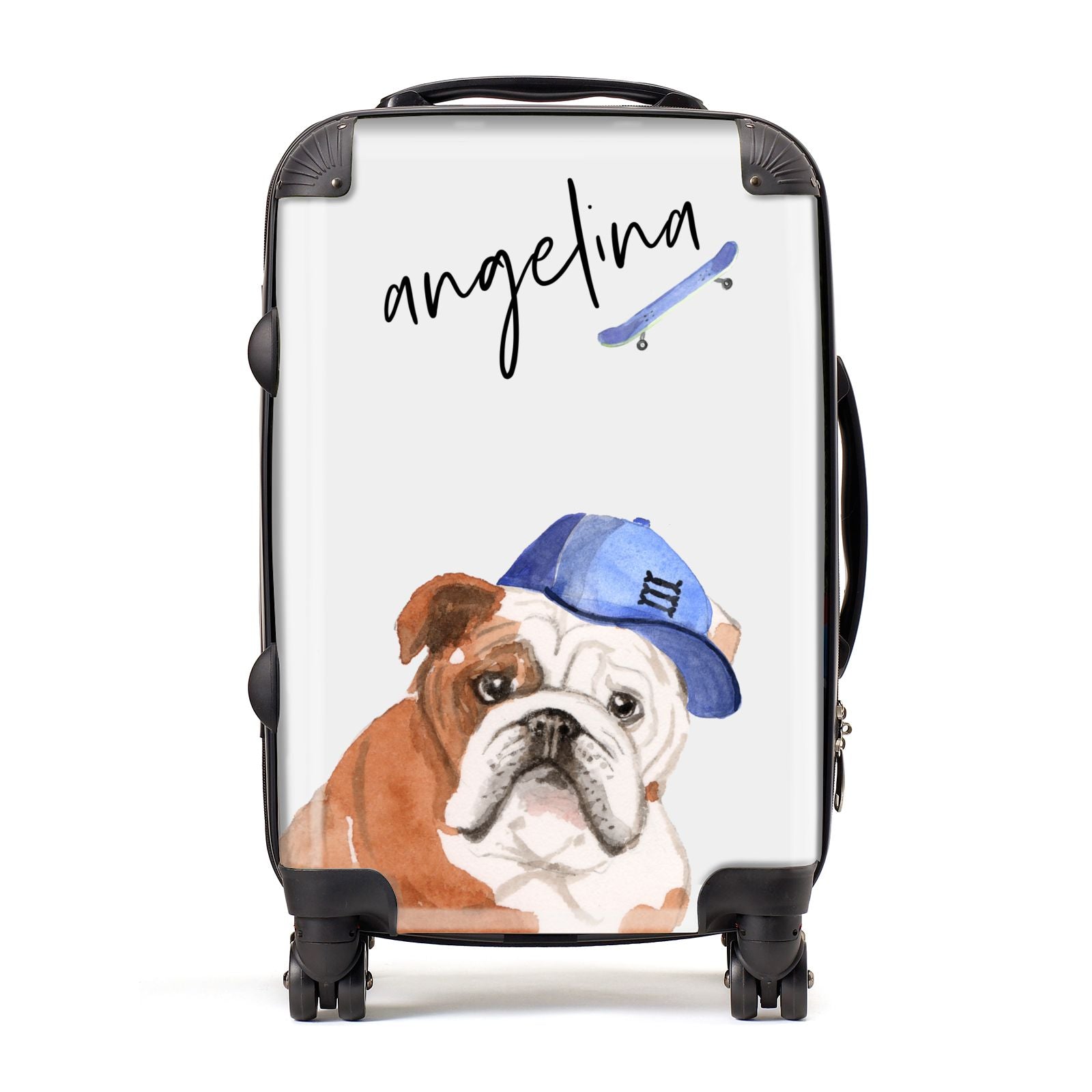 Personalised English Bulldog Suitcase