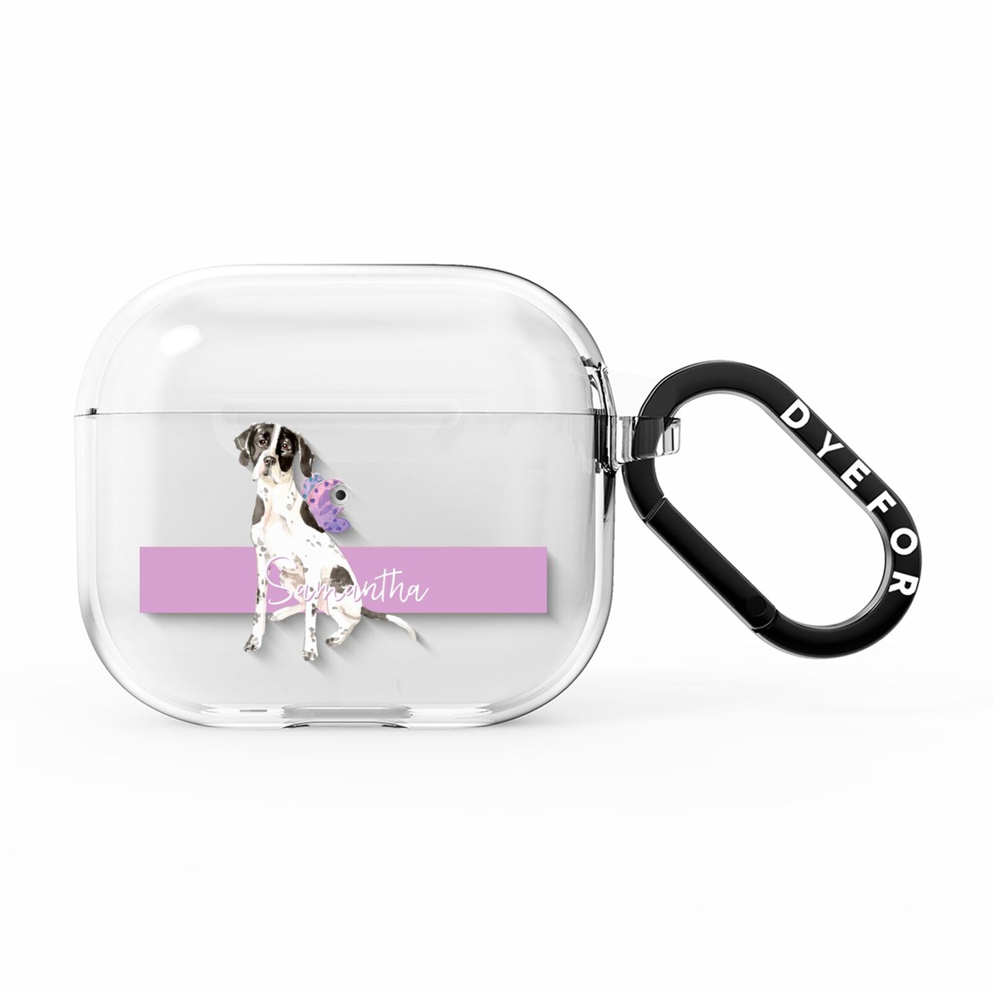 Personalised English Pointer AirPods Clear Case 3rd Gen