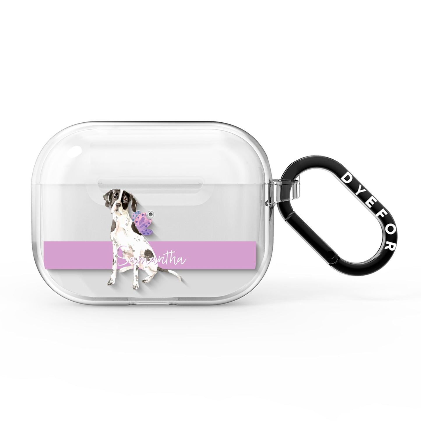 Personalised English Pointer AirPods Pro Clear Case