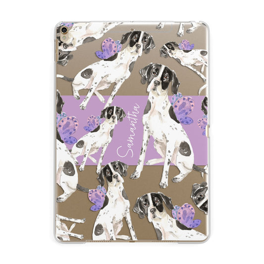 Personalised English Pointer Apple iPad Gold Case