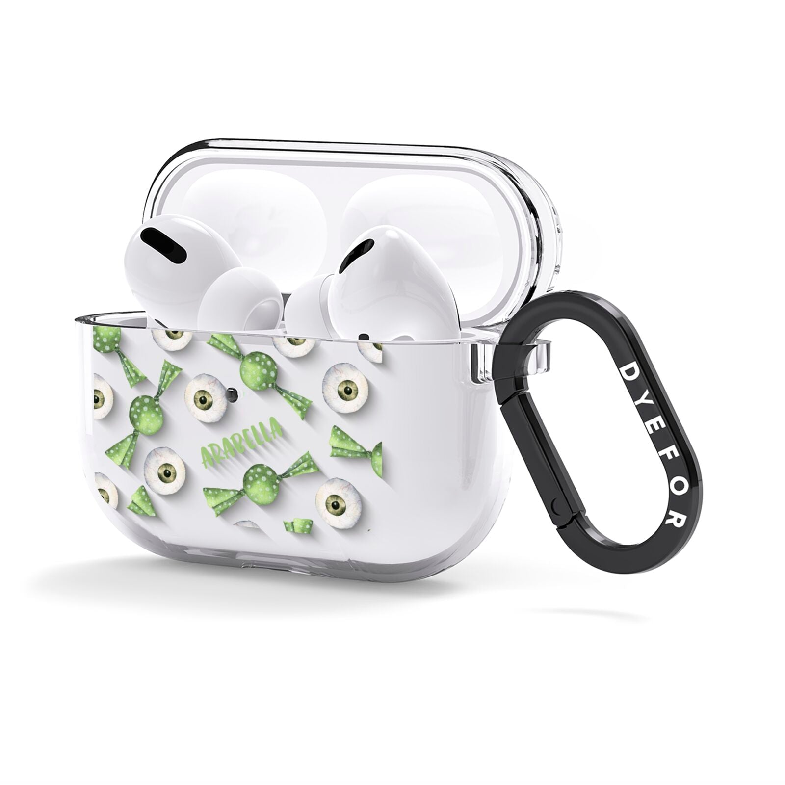 Personalised Eye Candy Halloween AirPods Clear Case 3rd Gen Side Image