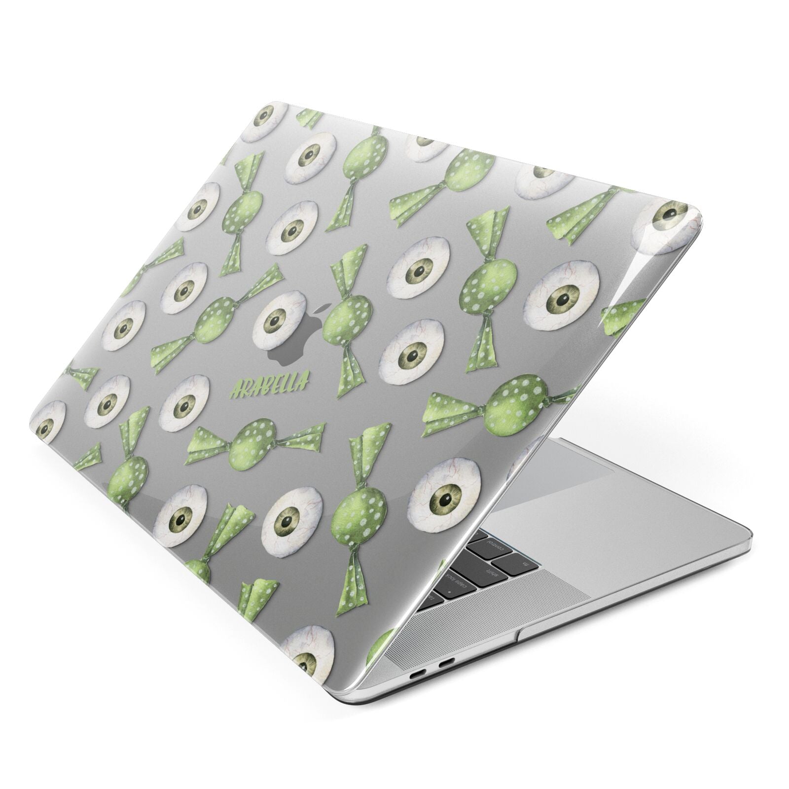 Personalised Eye Candy Halloween Apple MacBook Case Side View