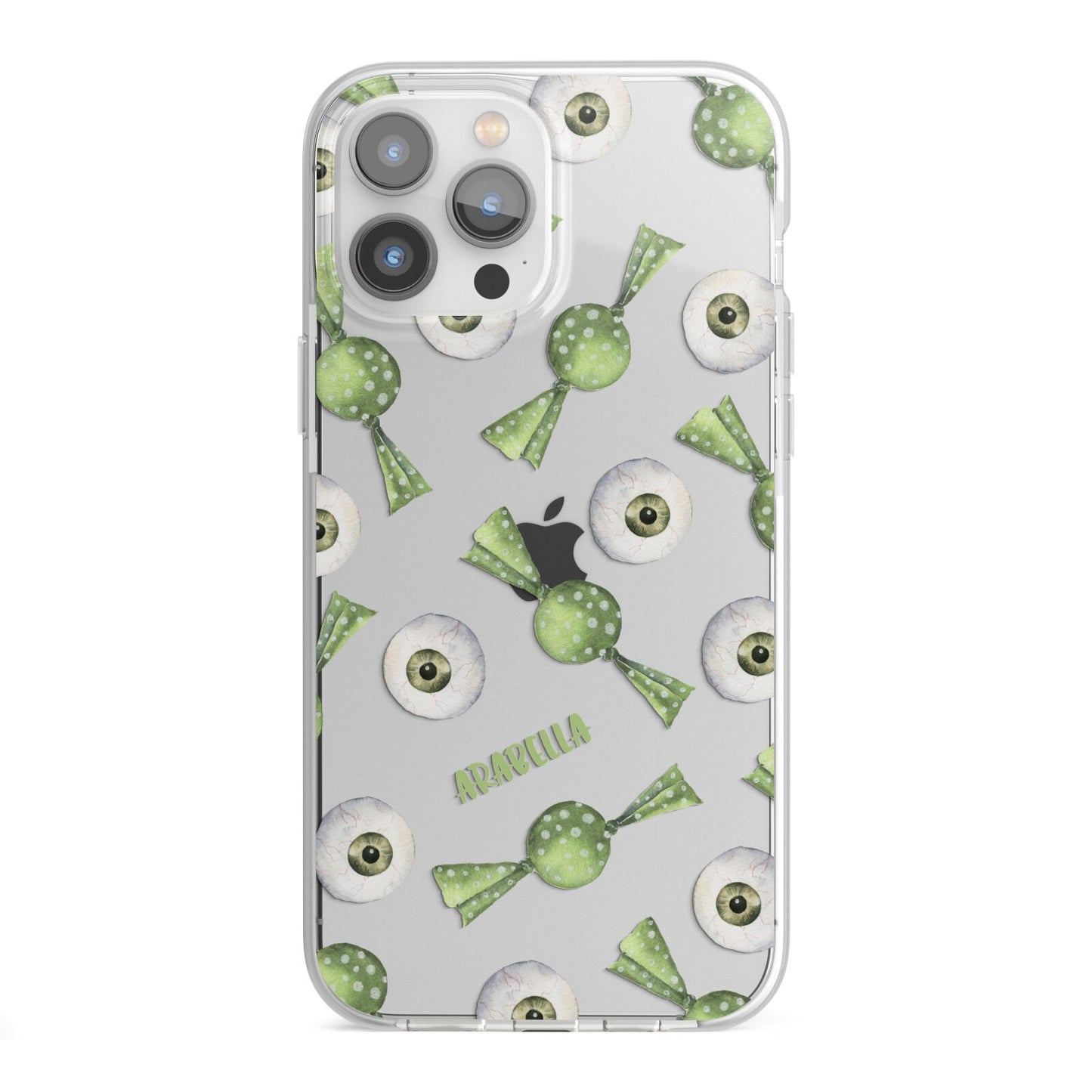 Personalised Eye Candy Halloween iPhone 13 Pro Max TPU Impact Case with White Edges