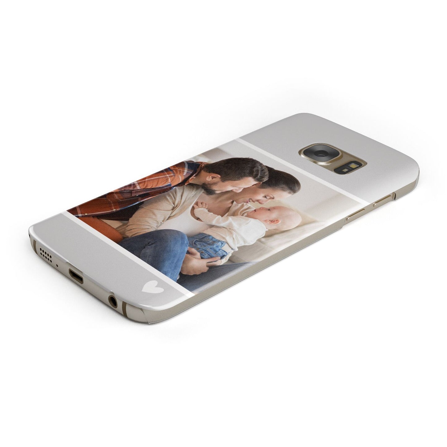 Personalised Family Portrait Protective Samsung Galaxy Case Angled Image