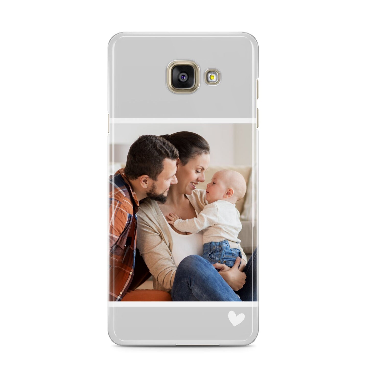 Personalised Family Portrait Samsung Galaxy A3 2016 Case on gold phone