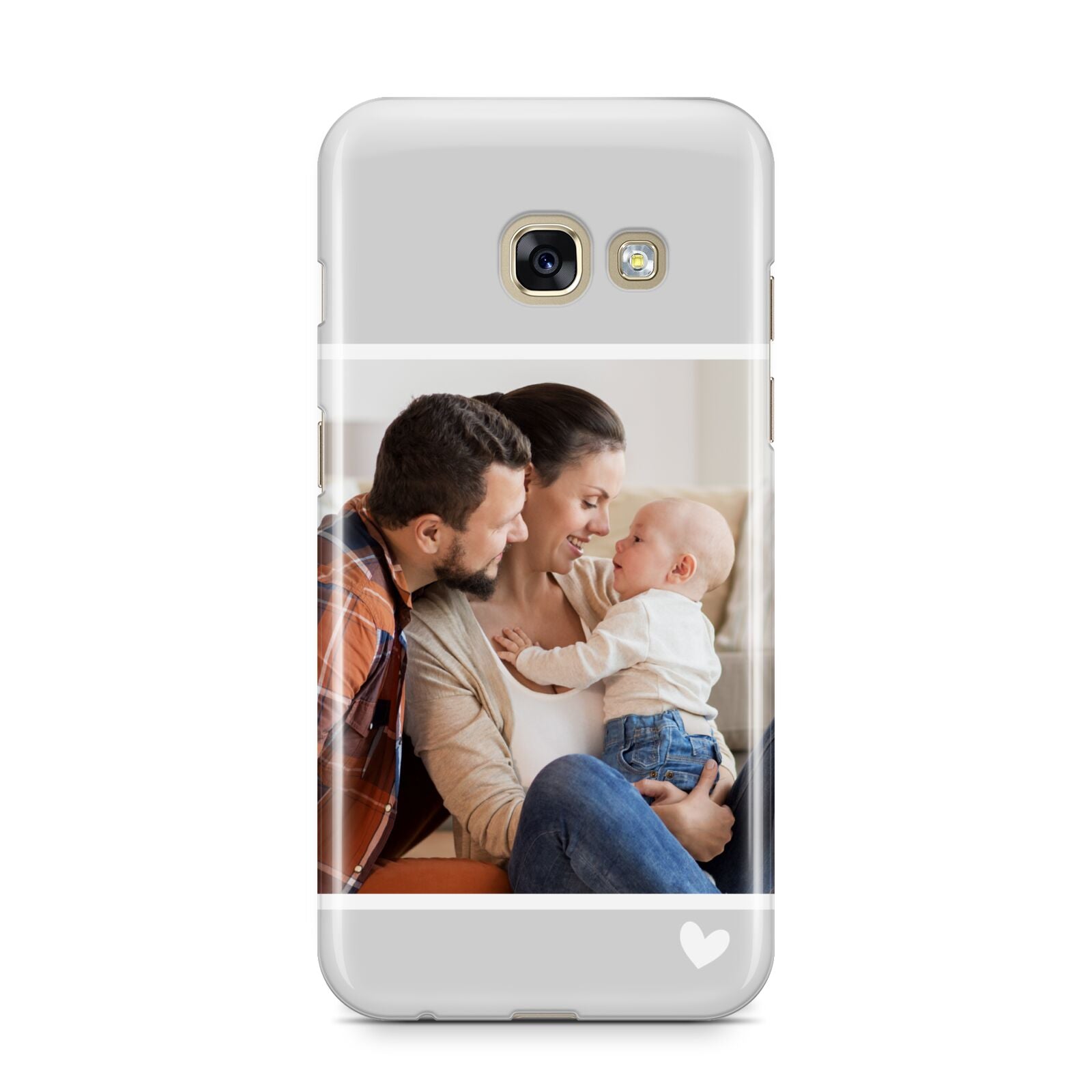 Personalised Family Portrait Samsung Galaxy A3 2017 Case on gold phone