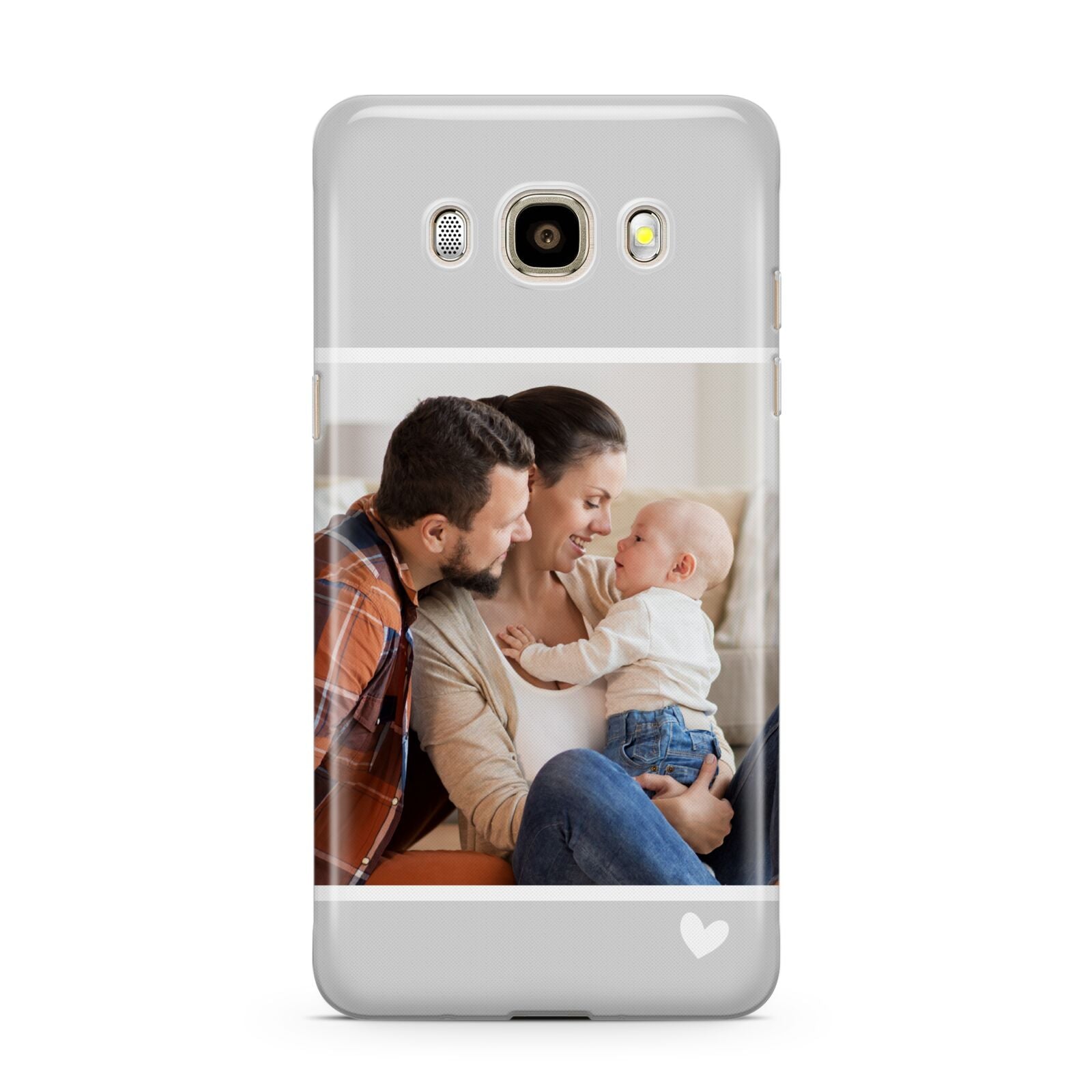 Personalised Family Portrait Samsung Galaxy J7 2016 Case on gold phone