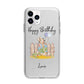 Personalised Father s Day Rabbit Apple iPhone 11 Pro in Silver with Bumper Case