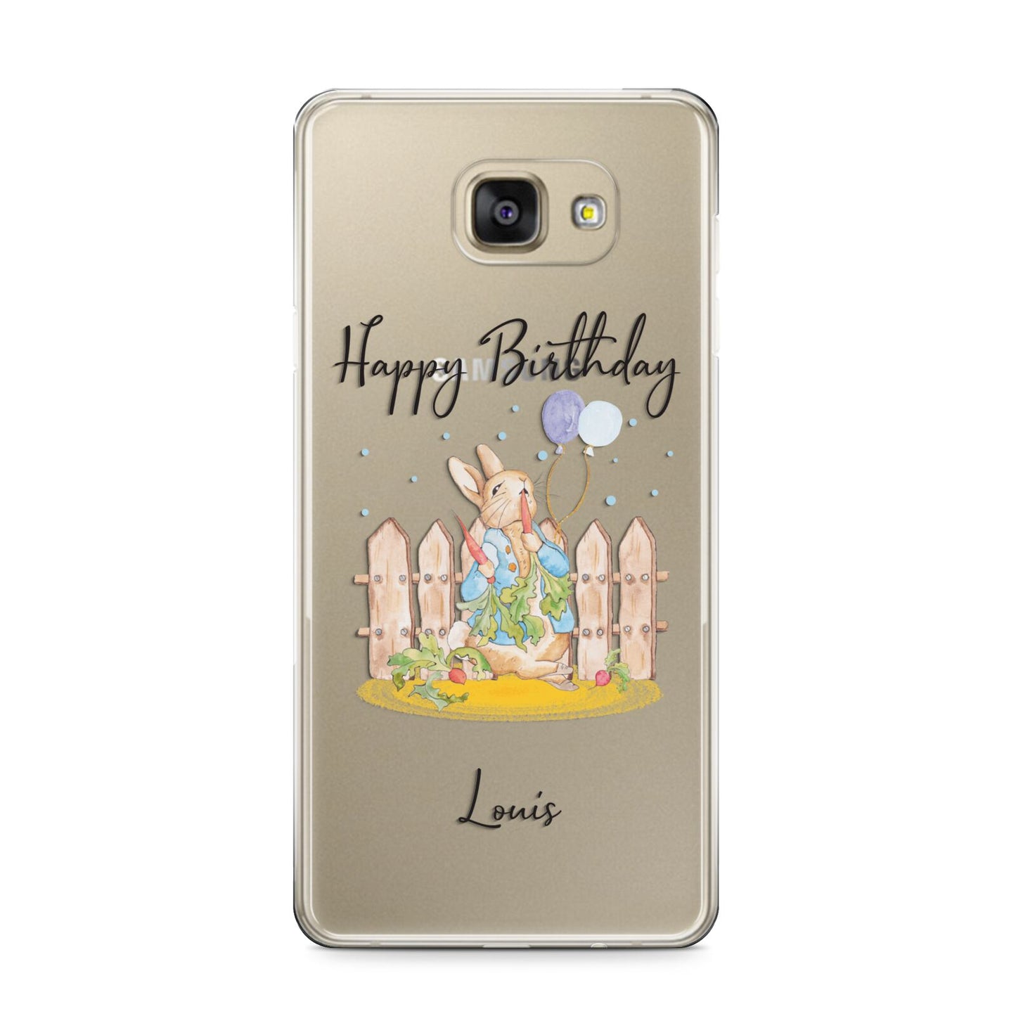 Personalised Father s Day Rabbit Samsung Galaxy A9 2016 Case on gold phone