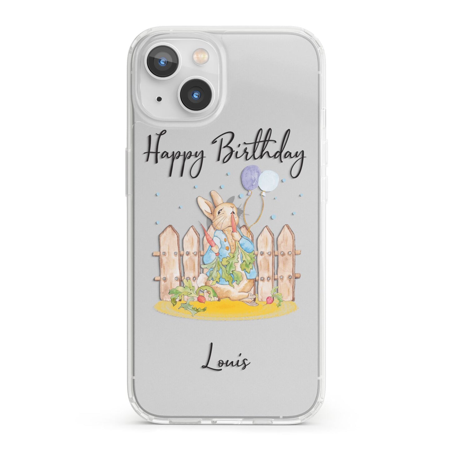 Personalised Father s Day Rabbit iPhone 13 Clear Bumper Case