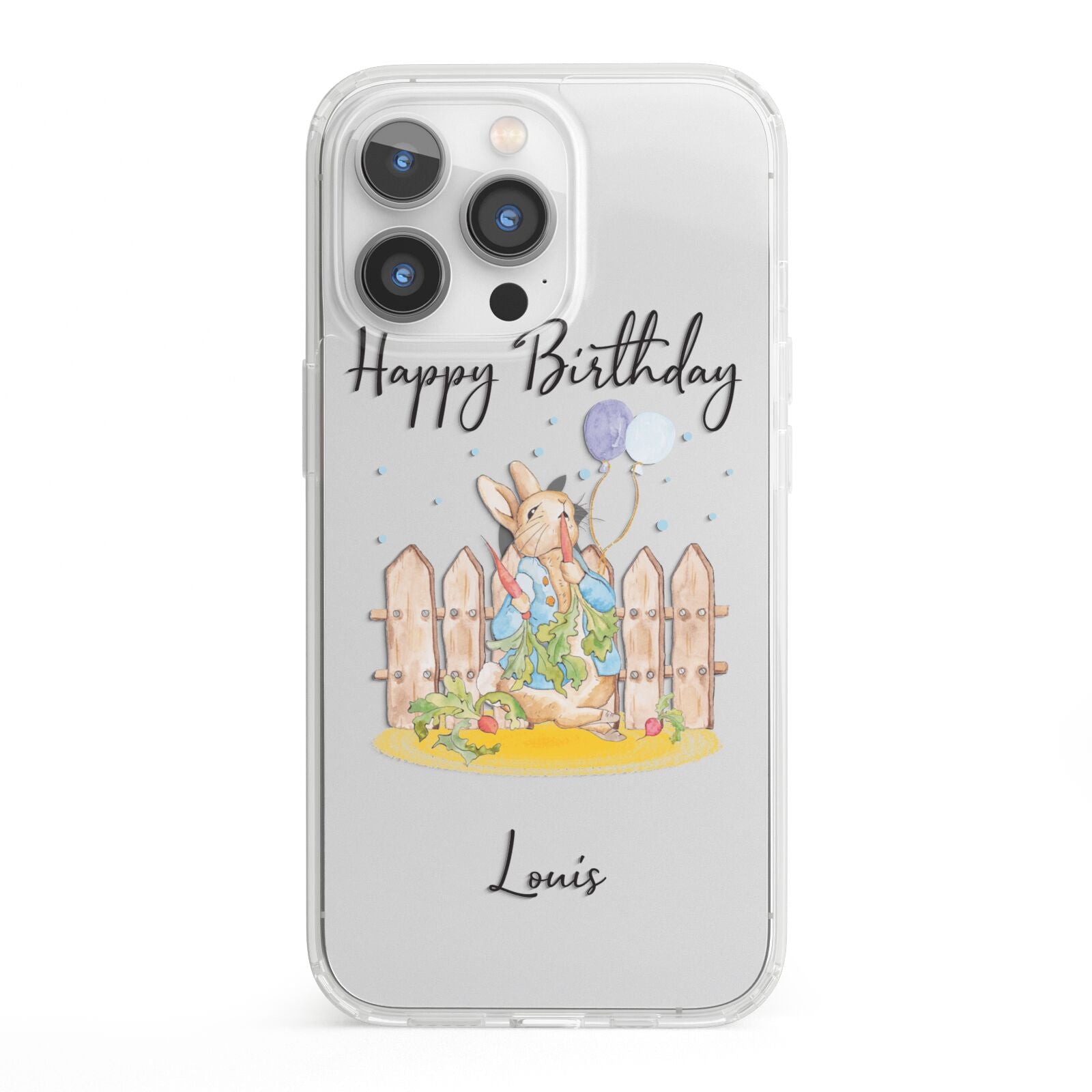 Personalised Father s Day Rabbit iPhone 13 Pro Clear Bumper Case