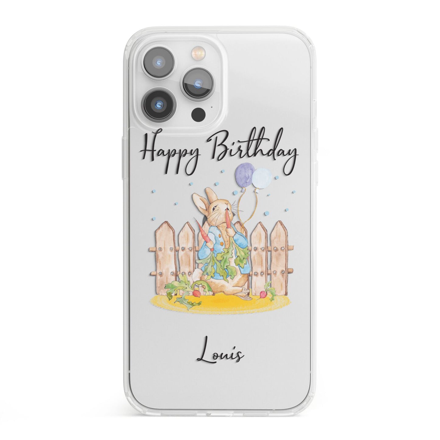 Personalised Father s Day Rabbit iPhone 13 Pro Max Clear Bumper Case