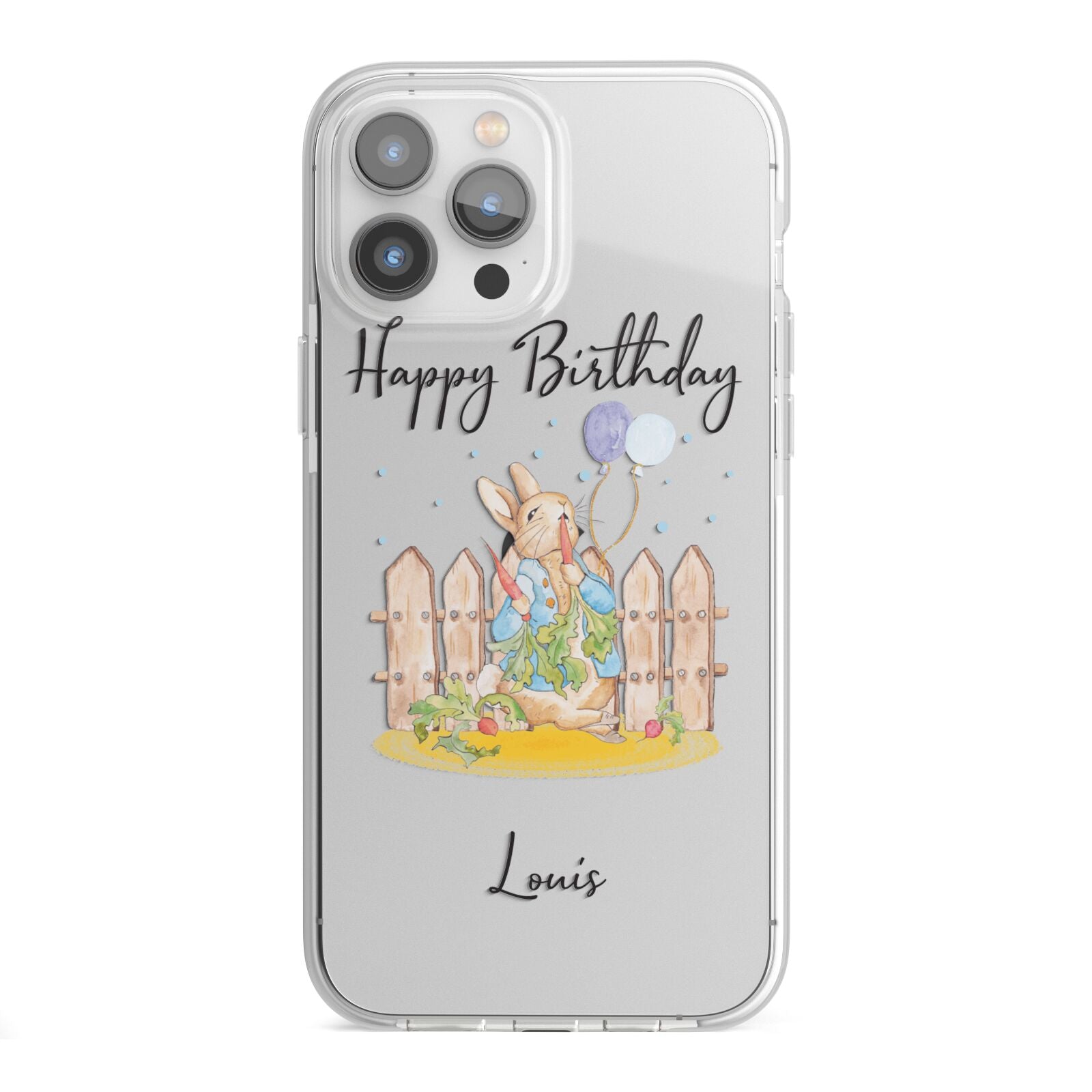 Personalised Father s Day Rabbit iPhone 13 Pro Max TPU Impact Case with White Edges