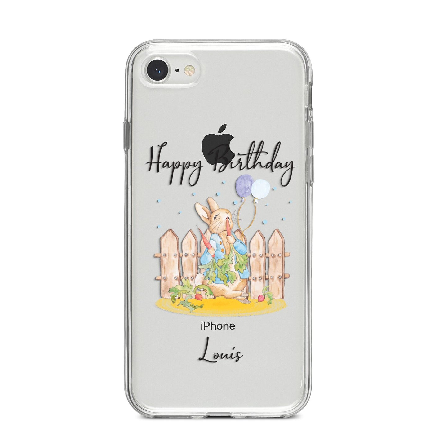 Personalised Father s Day Rabbit iPhone 8 Bumper Case on Silver iPhone