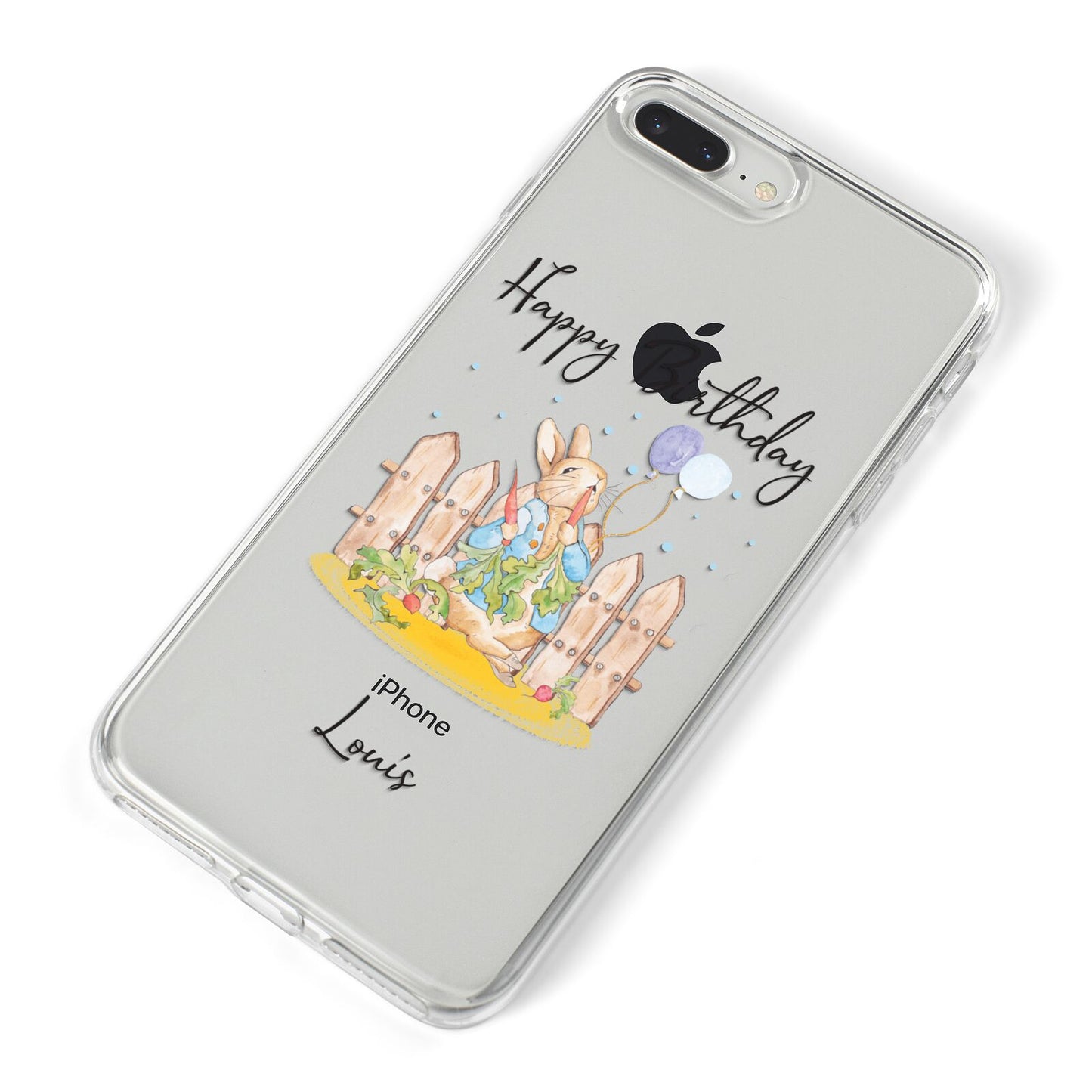 Personalised Father s Day Rabbit iPhone 8 Plus Bumper Case on Silver iPhone Alternative Image