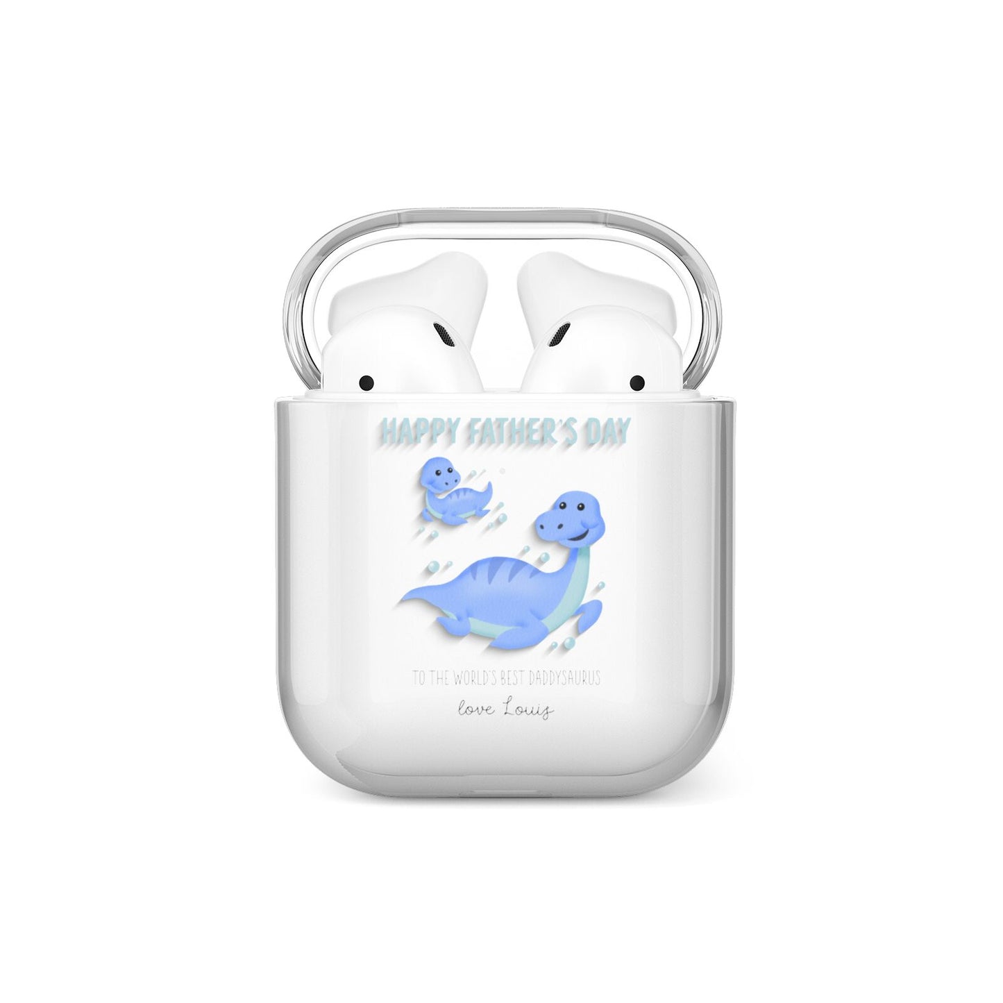 Personalised Fathers Day Dinosaur AirPods Case