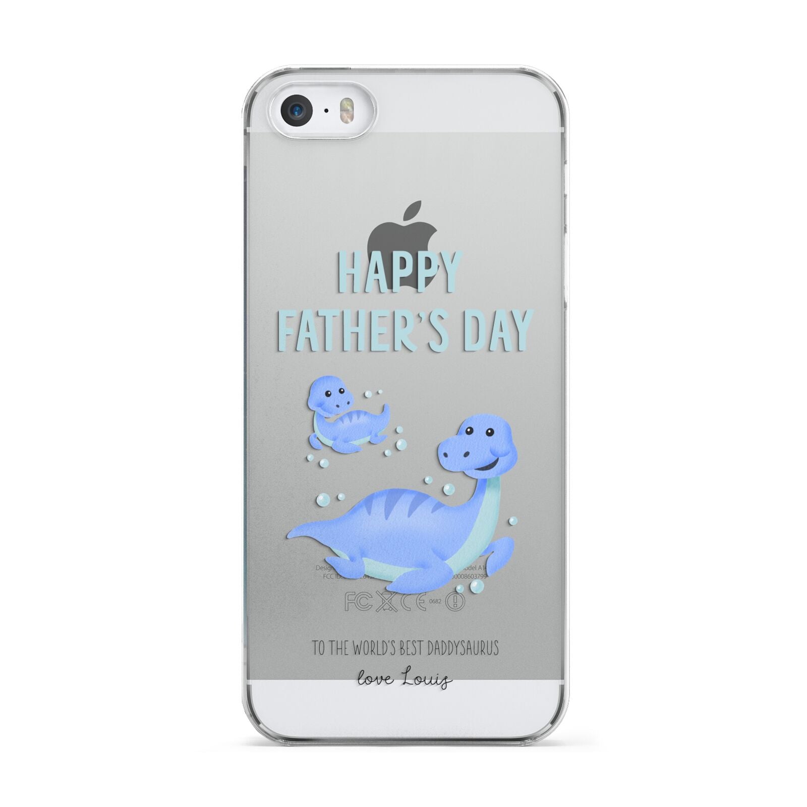 Personalised Fathers Day Dinosaur Apple iPhone 5 Case