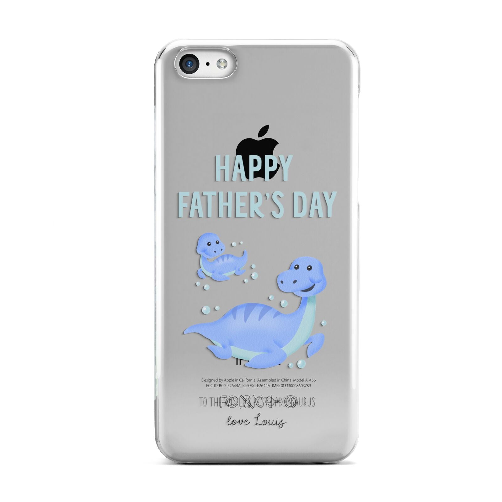 Personalised Fathers Day Dinosaur Apple iPhone 5c Case