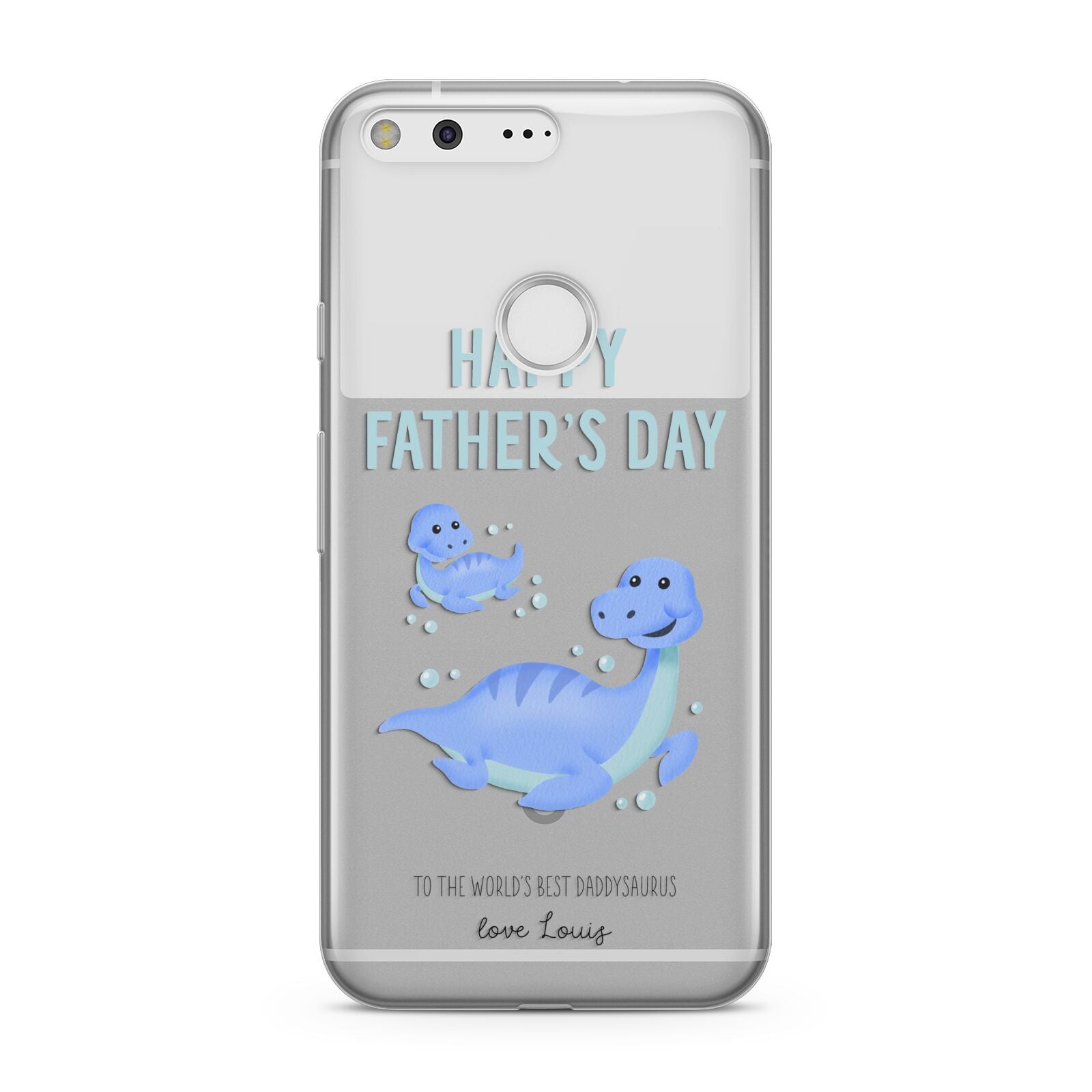 Personalised Fathers Day Dinosaur Google Pixel Case