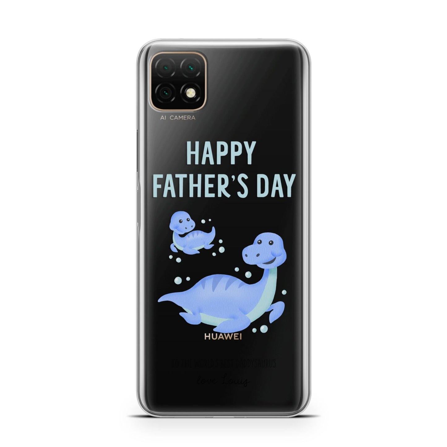 Personalised Fathers Day Dinosaur Huawei Enjoy 20 Phone Case