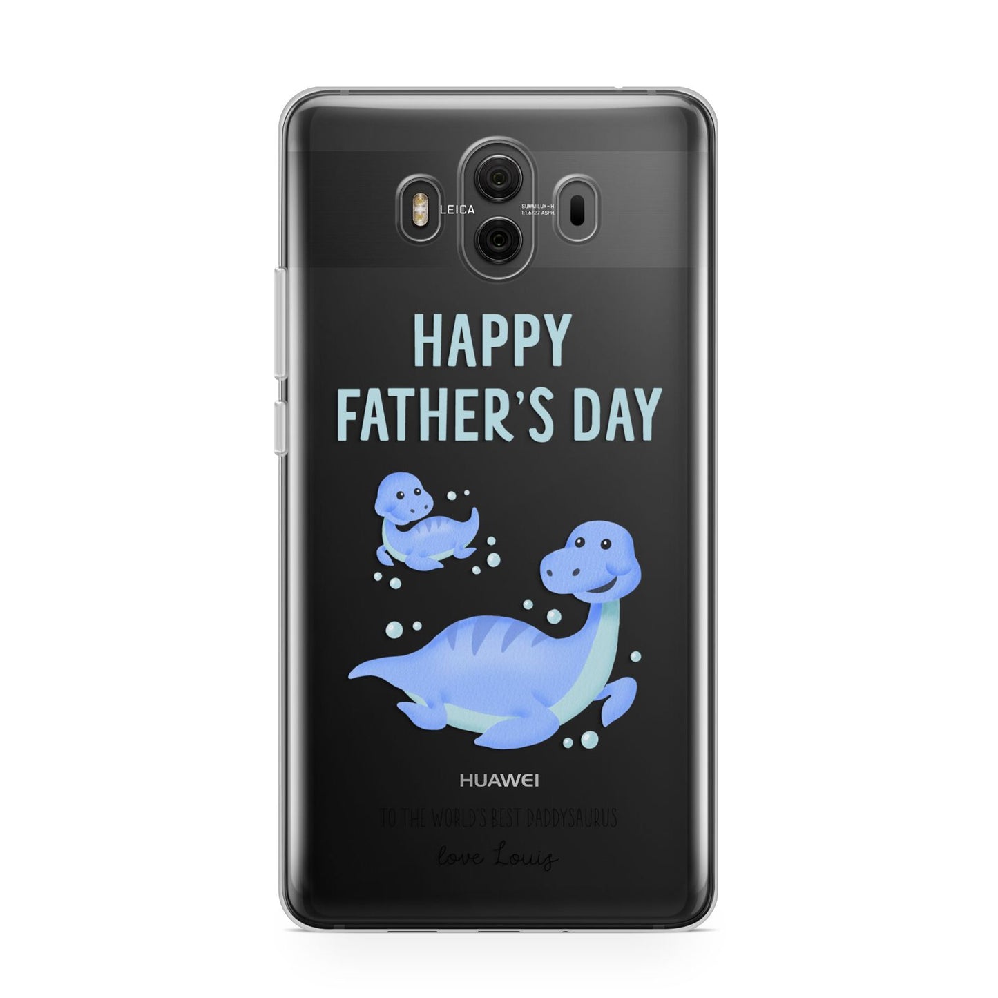 Personalised Fathers Day Dinosaur Huawei Mate 10 Protective Phone Case