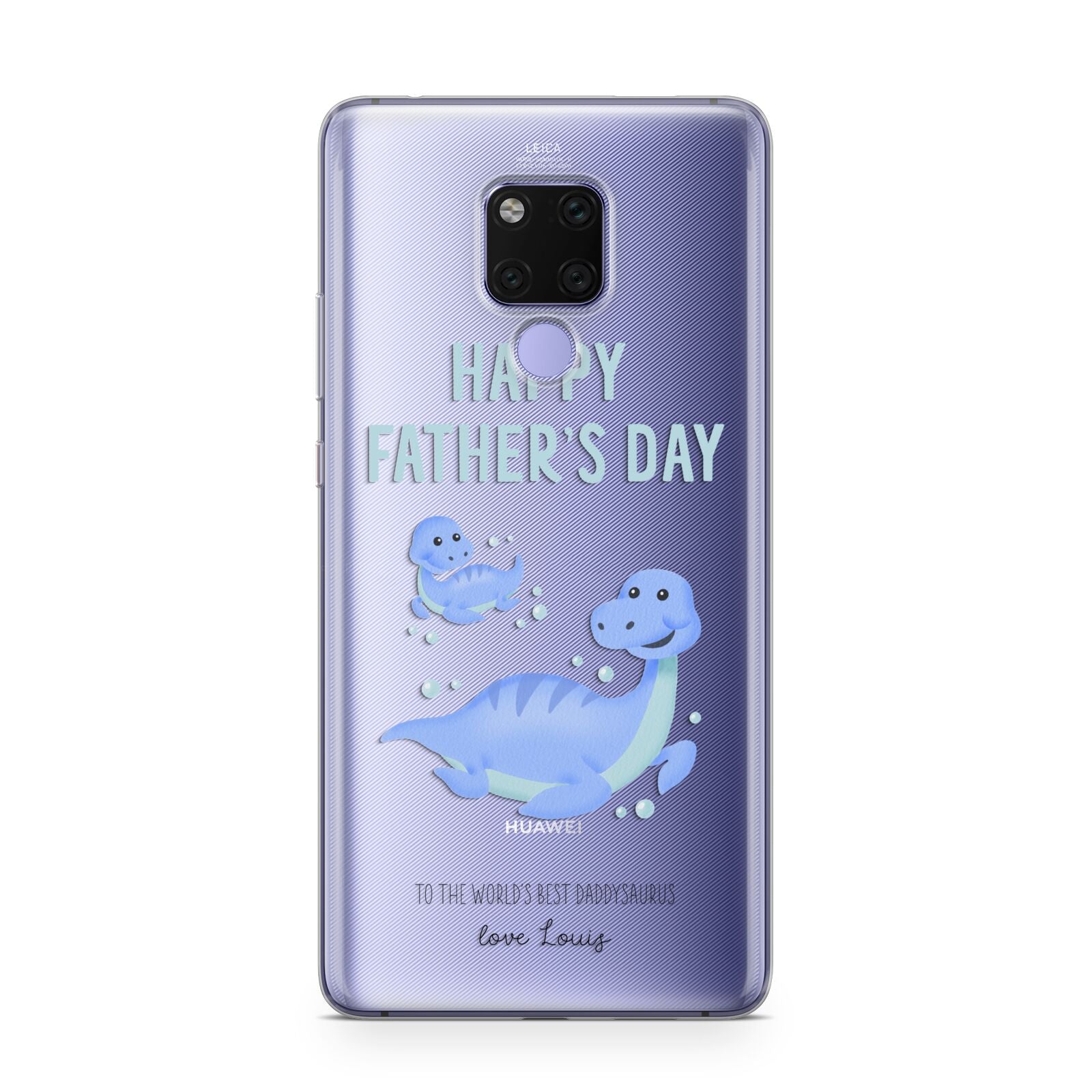 Personalised Fathers Day Dinosaur Huawei Mate 20X Phone Case