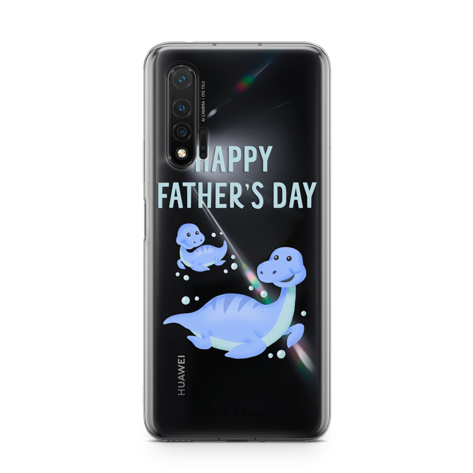 Personalised Fathers Day Dinosaur Huawei Nova 6 Phone Case